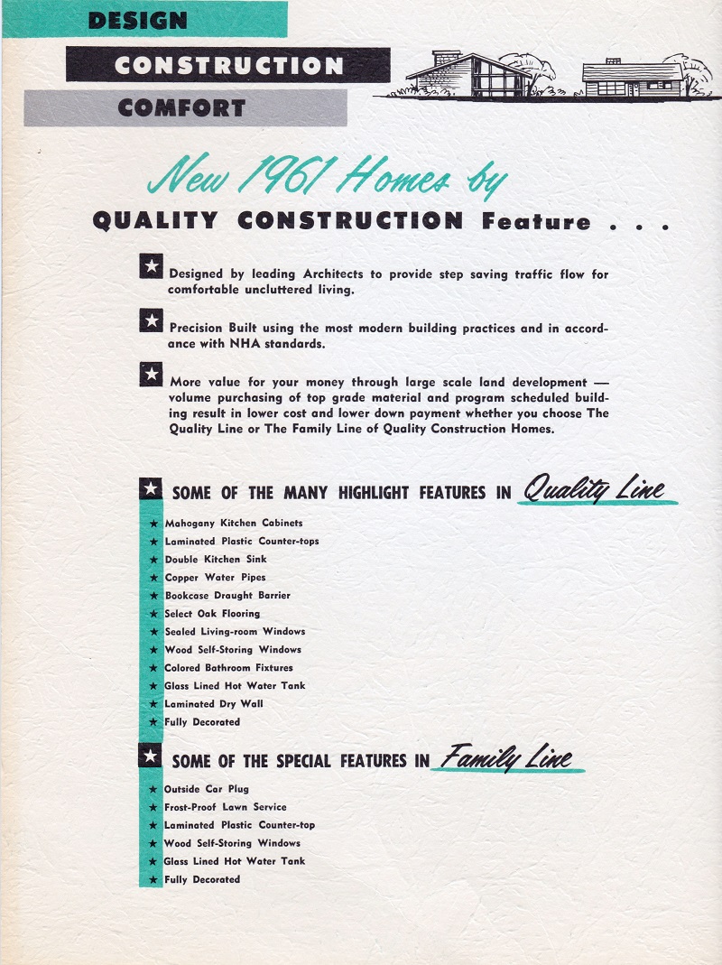 1960's Qualico Construction Brochure