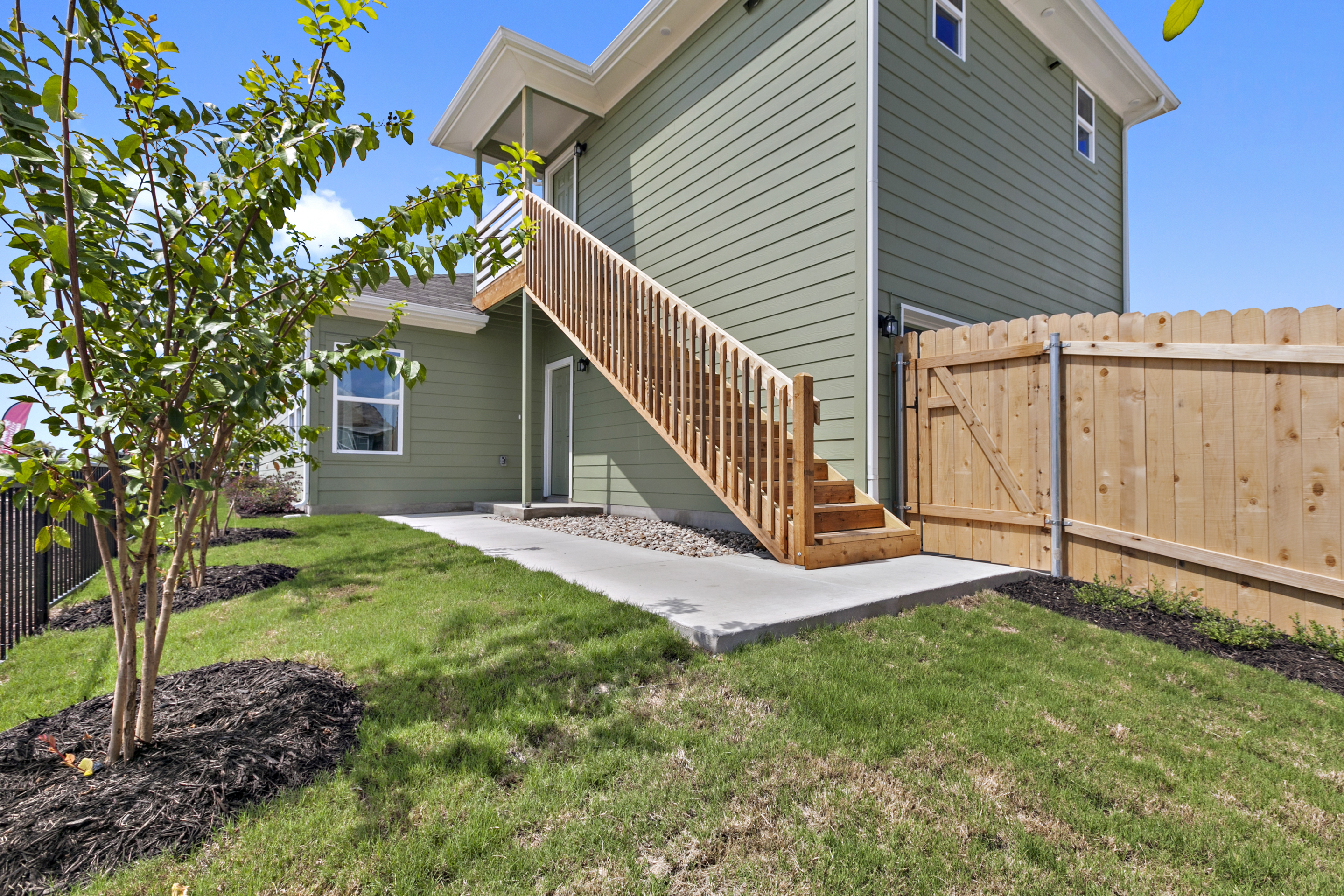 QUAD auxiliary dwelling unit outside entry stairs