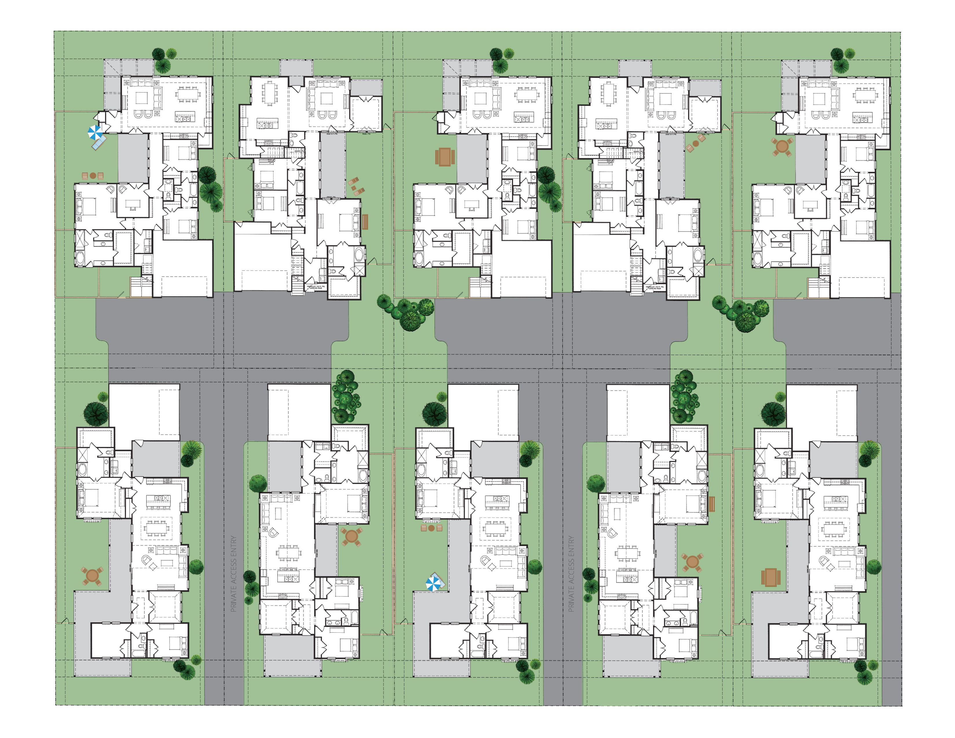 Easton Park Quad Rendering - Pacesetter Homes Texas