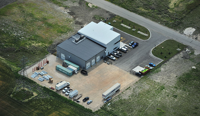 Aerial View Qualico Supplier Warehouse