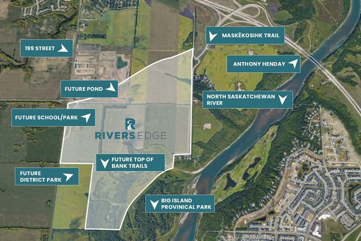 Rivers Edge Community Map with Labels