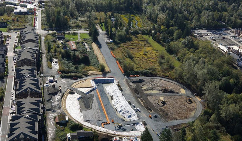 Westbrooke Stormwater Detention Centre | Aerial View | Langley British Columbia