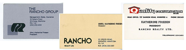 Katherine Friesen business card collage