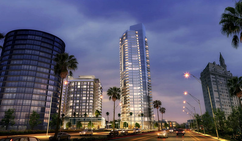 Shorline Gateway | Streetview Rendering | Long Beach California