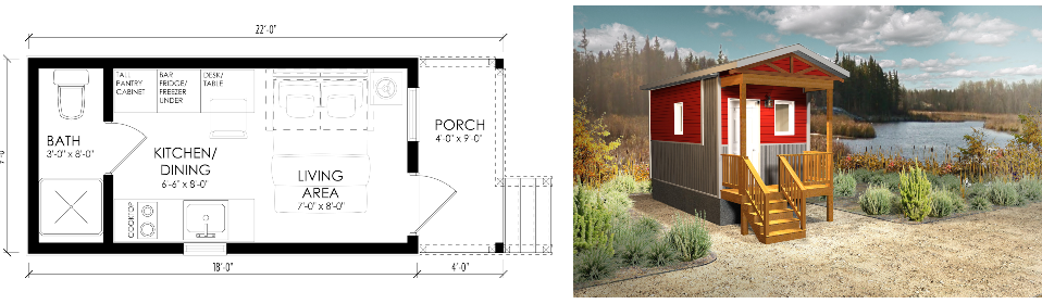 New tiny home design and floor plan by Star Ready to Move Homes