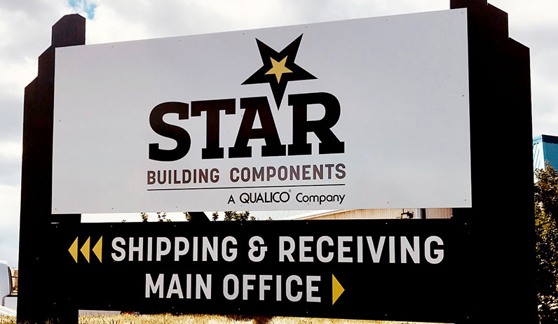 STAR  Building Components Sign