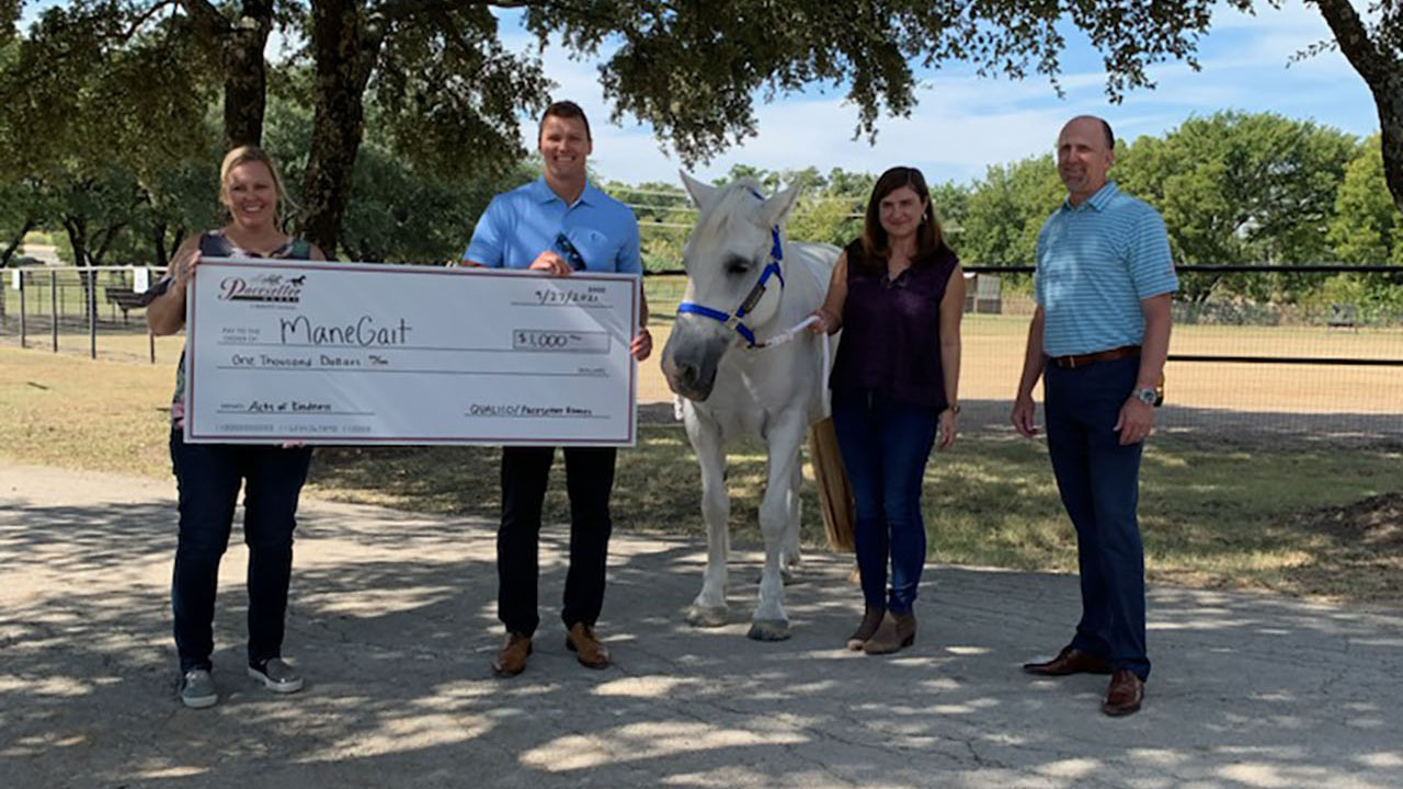 Qualico Acts of Kindness donation helps children and adults with disabilities access therapeutic horsemanship programs.