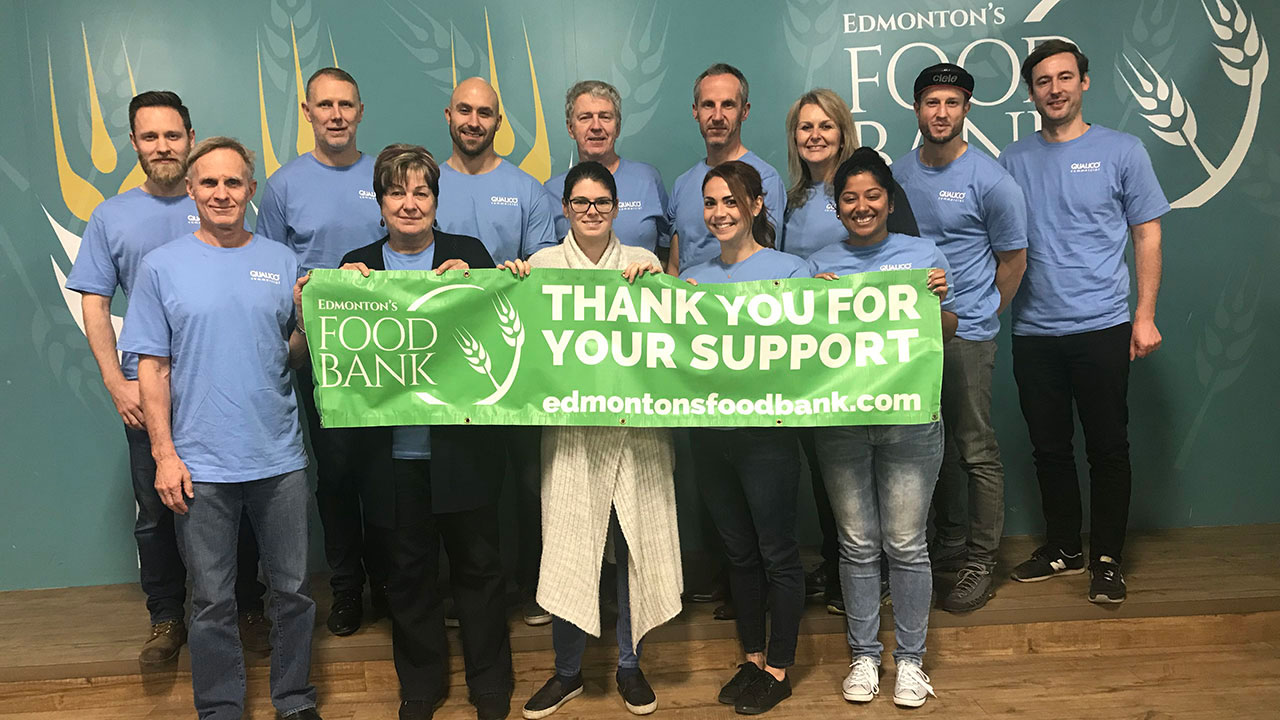 Qualico Commercial makes a difference at the Edmonton Food Bank