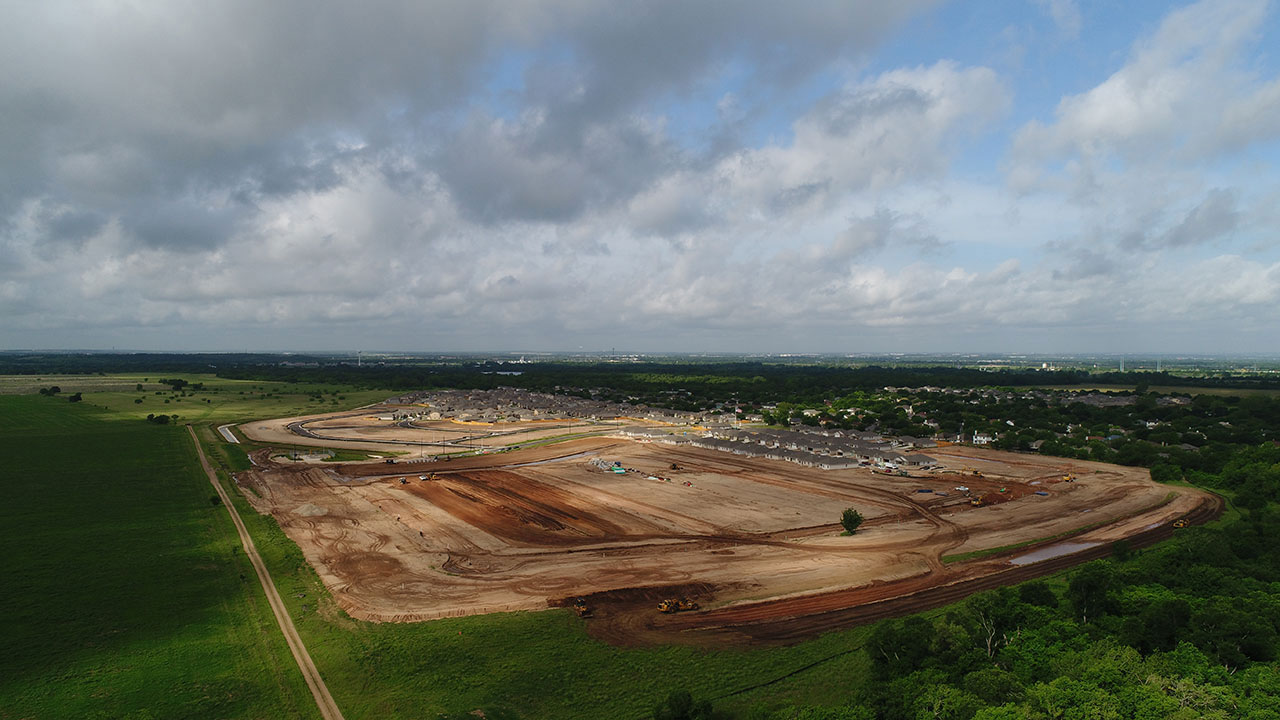 Aerial of Sun Chase development