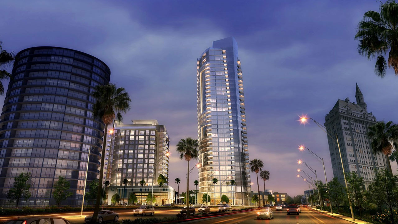 Streetview rendering of Shoreline Gateway, a US multi-family project.