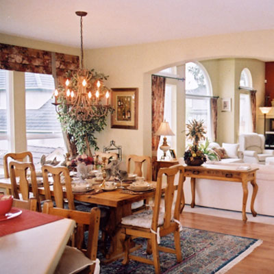 The interior of the interior of a Foxridge Home in the early days.