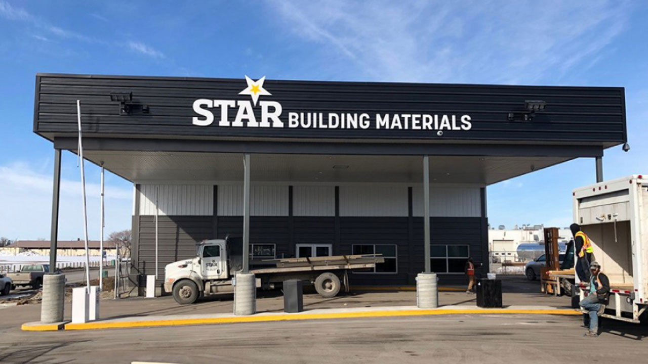 Entrance to the yard at Star Building Materials in Winnipeg.