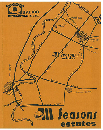 Qualico Linear Park map at All Seasons Estates