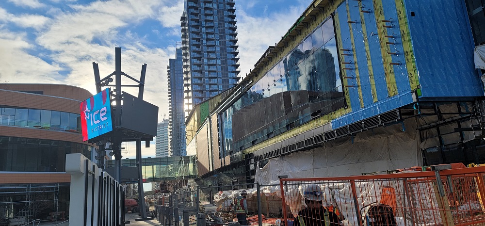 Exterior of the Block BG - part of the Ice District development in downtown Edmonton