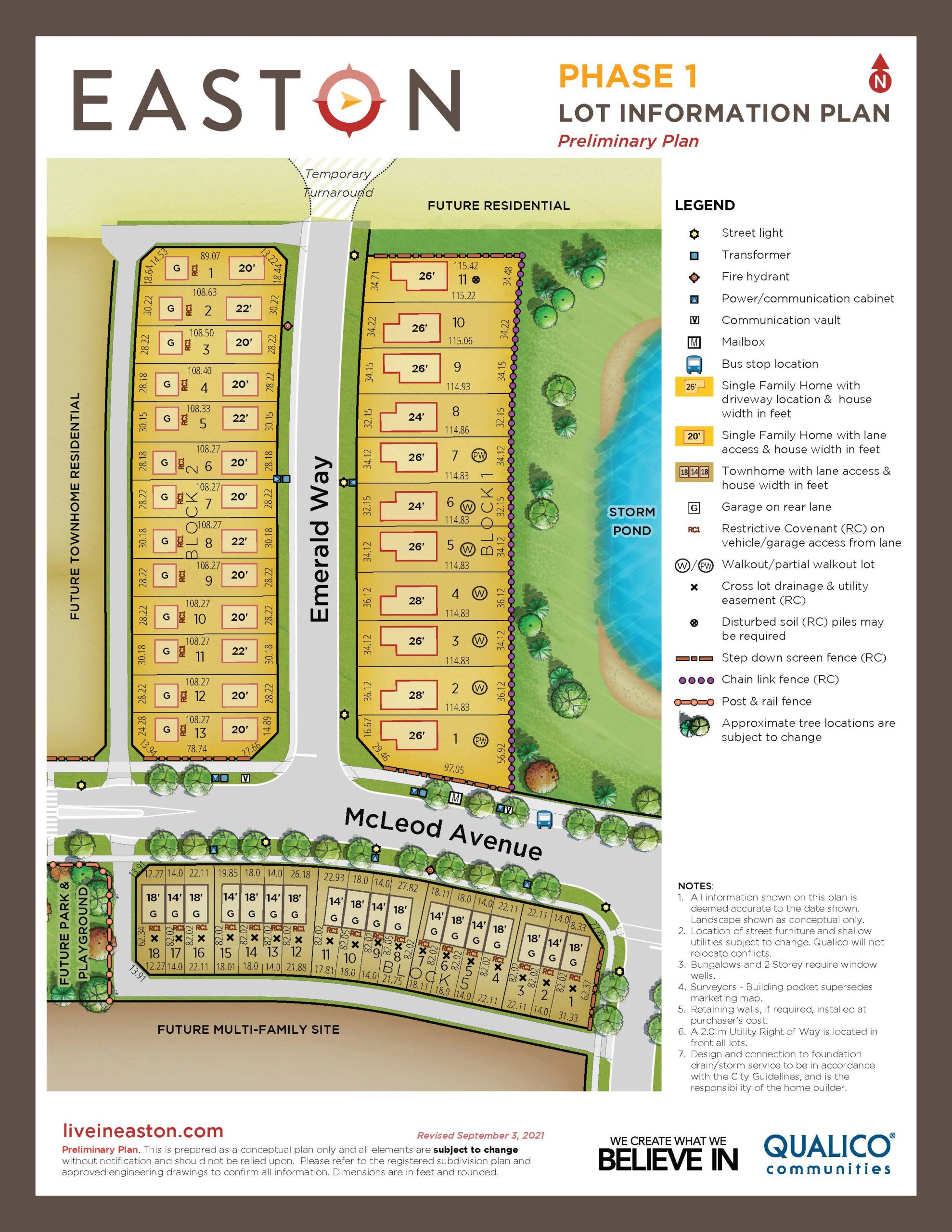 Easton Lot Map
