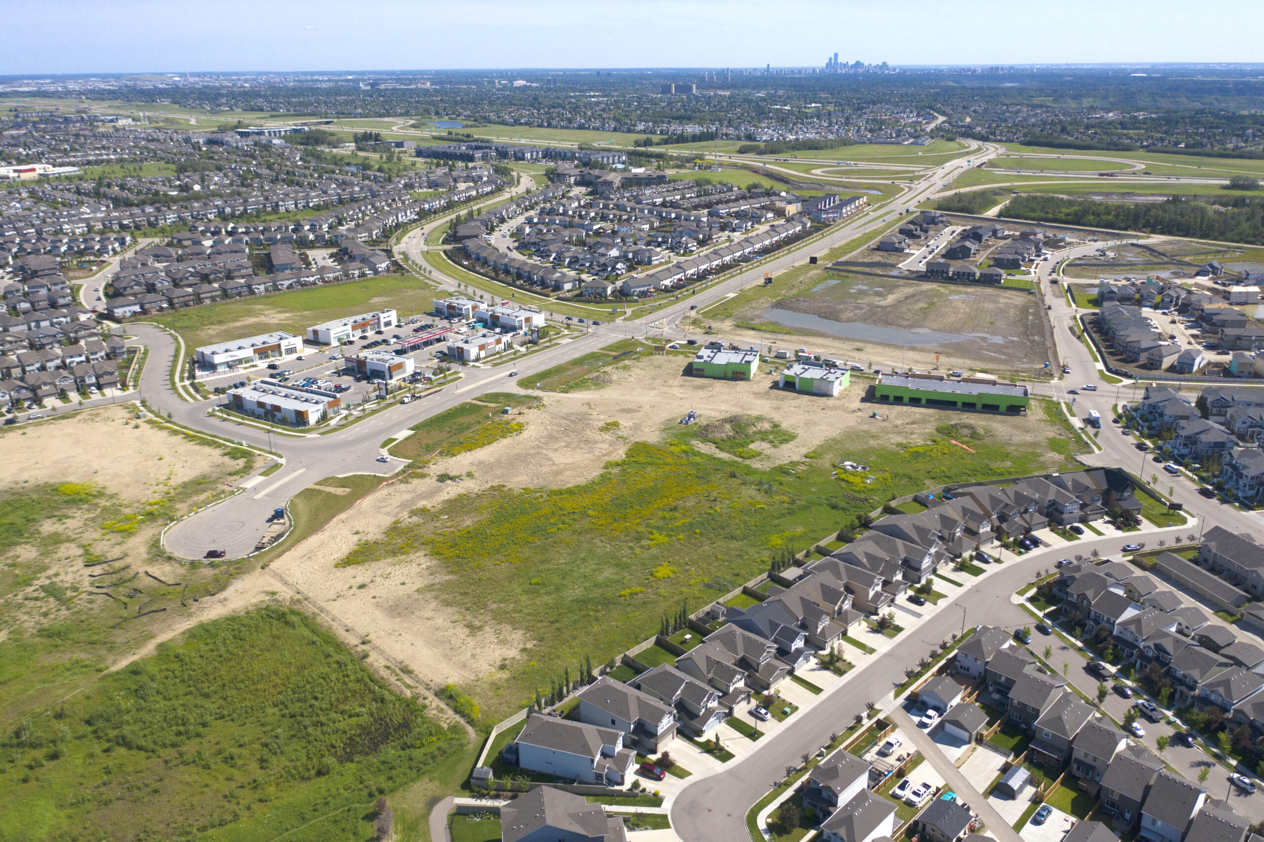 land cleared and ready for the new retail locations in Edgemont Edmonton