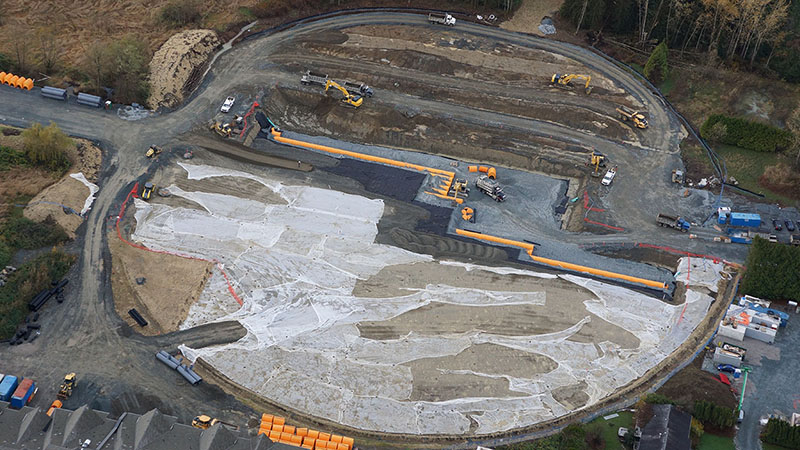 Qualico Communities BC's Westbrooke Detention Facility under development