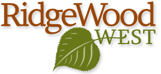 The logo for Ridgeood West, a Qualico Community