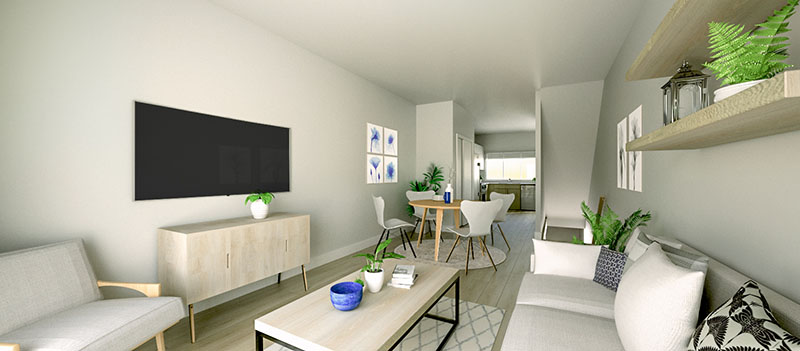 StreetSide Edmonton's Tiny Home Living Room